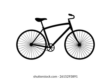 Silhouette art illustration of a vintage bicycle