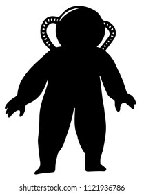 silhouette of a astronaut with his helmet