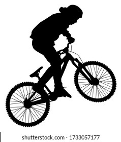 silhouette of an athlete in Bicycle motocross bmx vector illustration