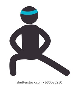 silhouette athlete isolated icon