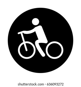 Silhouette of athlete practicing cycling