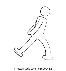 Silhouette of athlete practicing skating