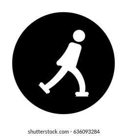 Silhouette of athlete practicing skating