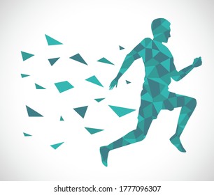 silueta del hombre atlético corriendo diseño de ilustración vectorial