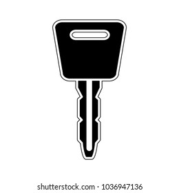 silhouette automobile key object to security alarm