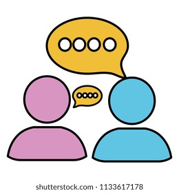 silhouette avatars talking icon