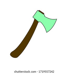 Silhouette of an ax. Vector illustration