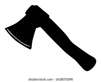 silhouette of axe