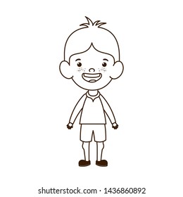 silhouette of baby boy standing smiling on white background