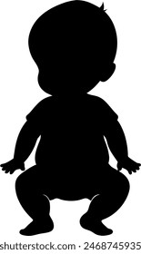 silhouette of a baby child