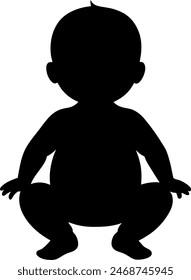 silhouette of a baby child