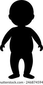 silhouette of a baby child