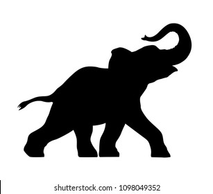 silhouette baby elephant
