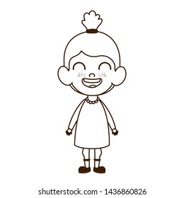 silhouette of baby girl standing smiling on white background