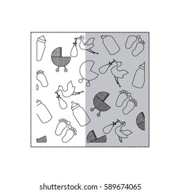 silhouette baby things icon, vector illustraction design image