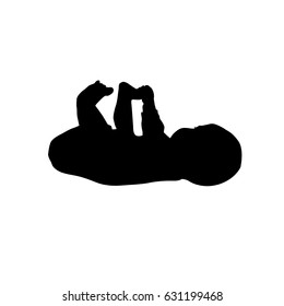 Silhouette of a baby. Vector