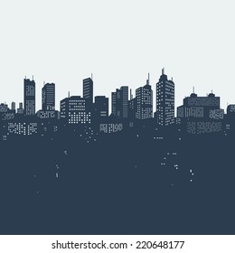 Silhouette Background City