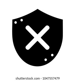 silhouette bad shield security protection sign