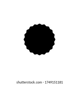 Silhouette badge design isolated on white background