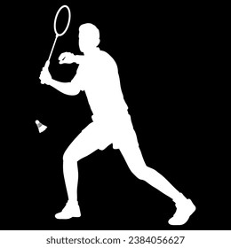 silhouette of a badminton player vector file