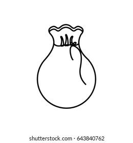 silhouette bag with money inside