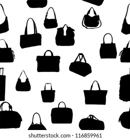 silhouette bag seamless pattern. vector illustration. EPS 10