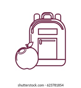 silhouette bag study tool with apple fruit