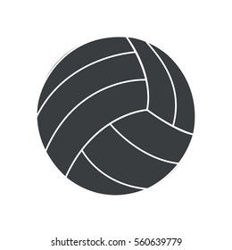 silhouette ball volleyball sport icon vector illustration eps 10