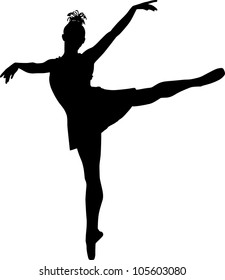 Silhouette of ballerina