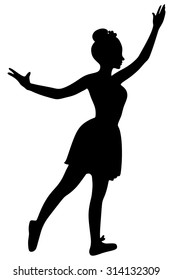 silhouette of ballerina