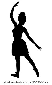 silhouette of ballerina