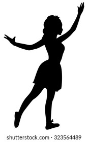 silhouette of ballerina