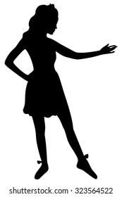 silhouette of ballerina