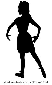 silhouette of ballerina