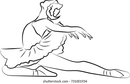 silhouette of ballerina
