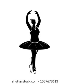 silhouette of a ballerina. ballet dances. vector illustration