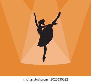 the silhouette of a ballerina in a dance