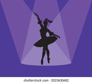 the silhouette of a ballerina in a dance