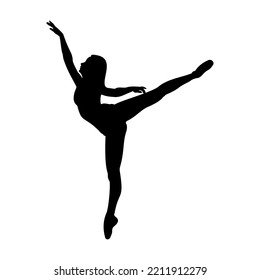 Silhouette de una bailarina, bailarina.