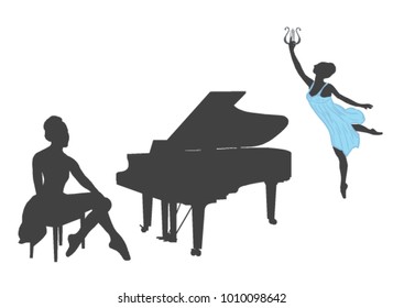 シルエット ピアノ のイラスト素材 画像 ベクター画像 Shutterstock