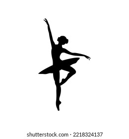 silhouette of a ballerina vector