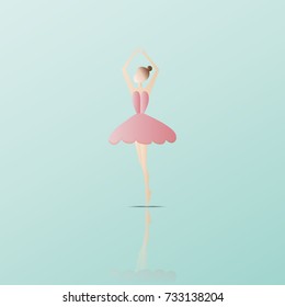 Silhouette of the ballerina, vector. Ballet, dance.