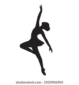 silhouette of a ballerina vector illustration