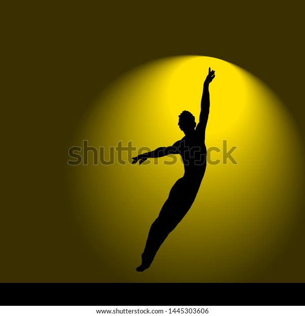 飛び跳ねながらツアーを行うバレエダンサーのシルエット ベクターイラスト のベクター画像素材 ロイヤリティフリー