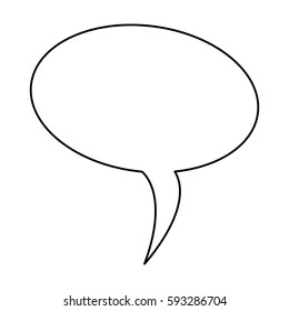 silhouette balloon dialog box design vector illustration