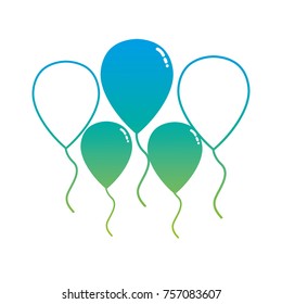 silhouette balloons objects decoration to celebration design