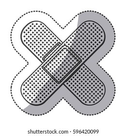 silhouette bands aids icon, vector illustraction design image