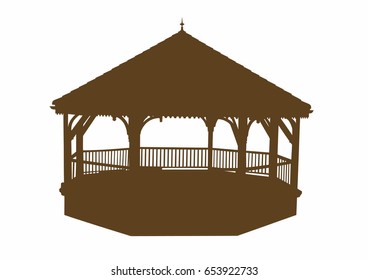 Silhouette of a bandstand