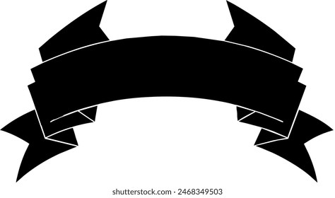 silhouette of a banner ribbon