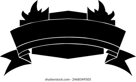 silhouette of a banner ribbon